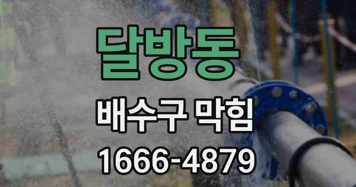 달방동 배수구 막힘