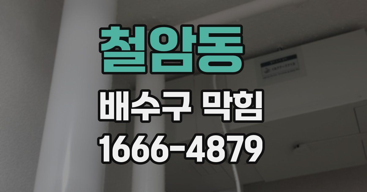 철암동 배수구 막힘