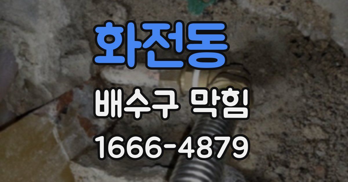 화전동 배수구 막힘