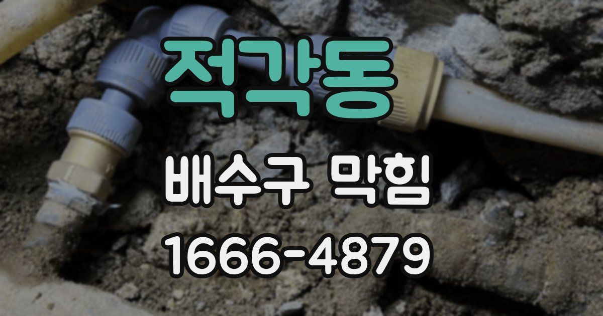 적각동 배수구 막힘