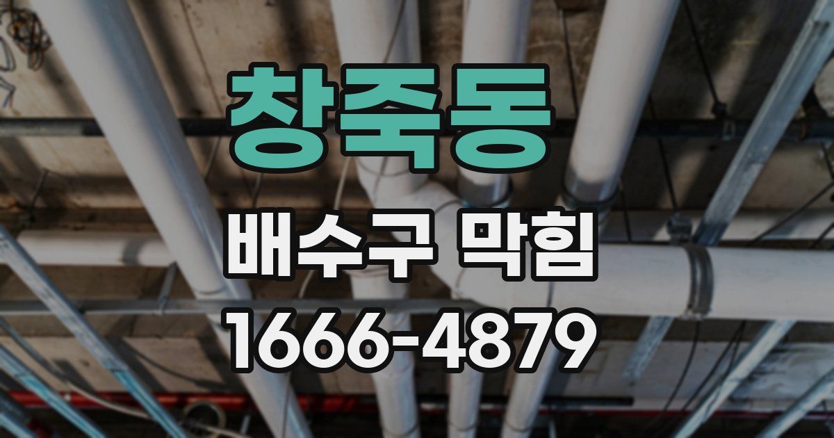 창죽동 배수구 막힘