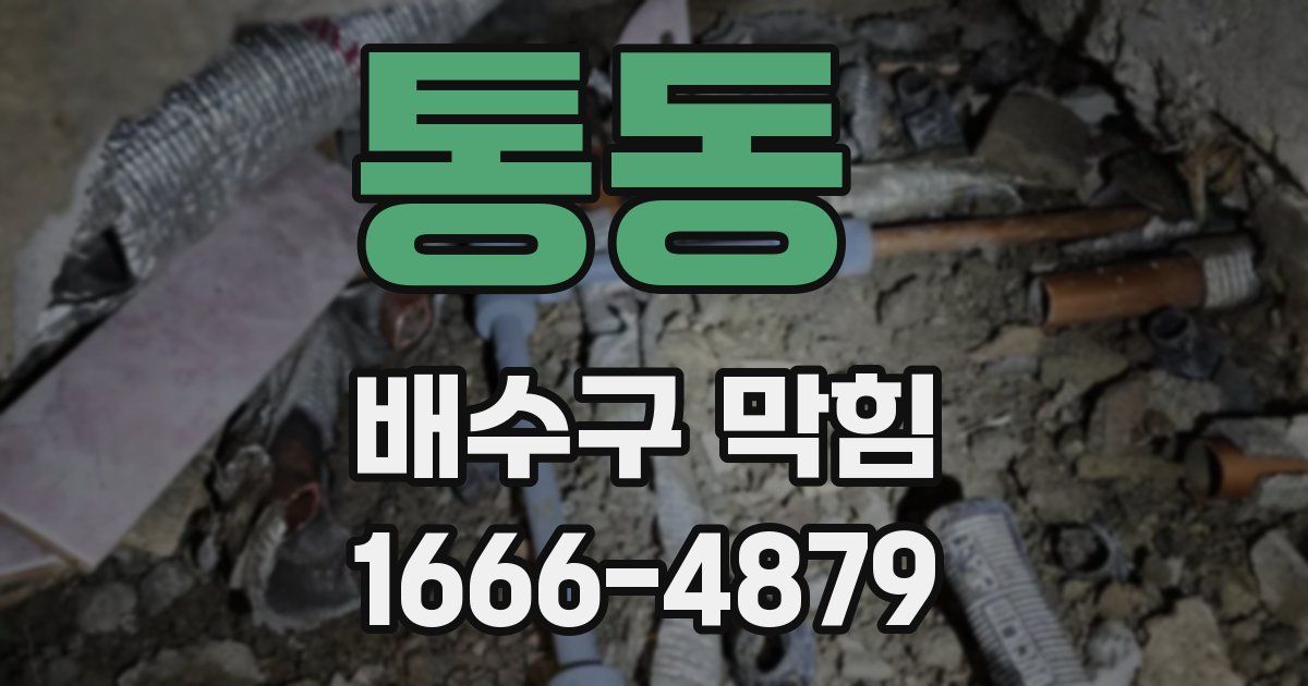 통동 배수구 막힘