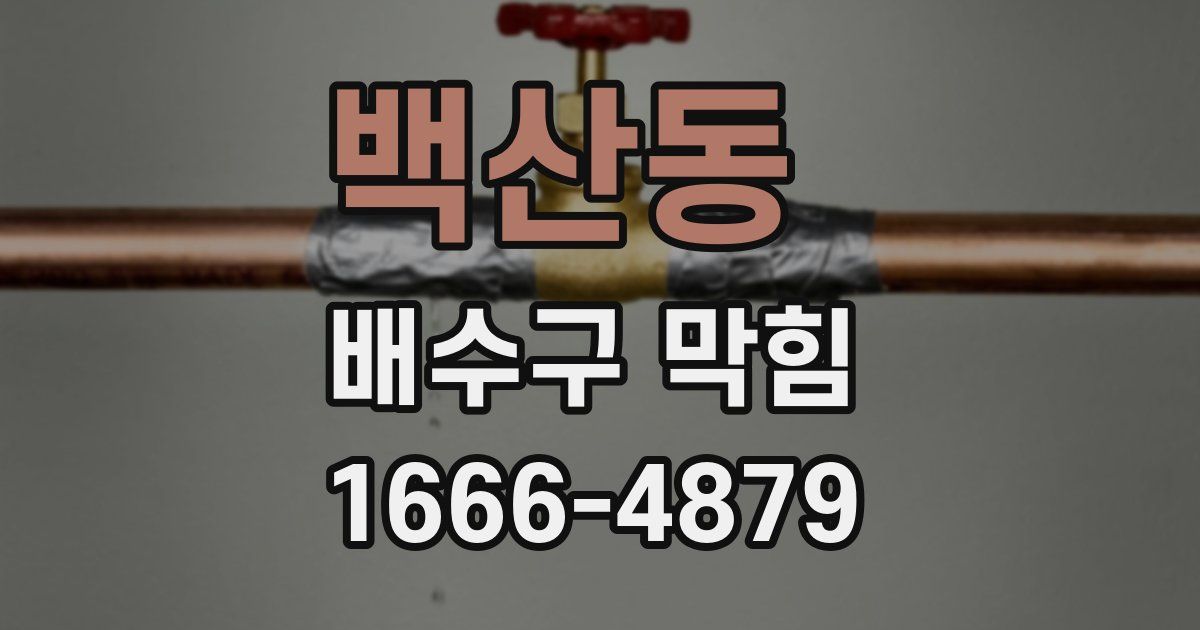 백산동 배수구 막힘