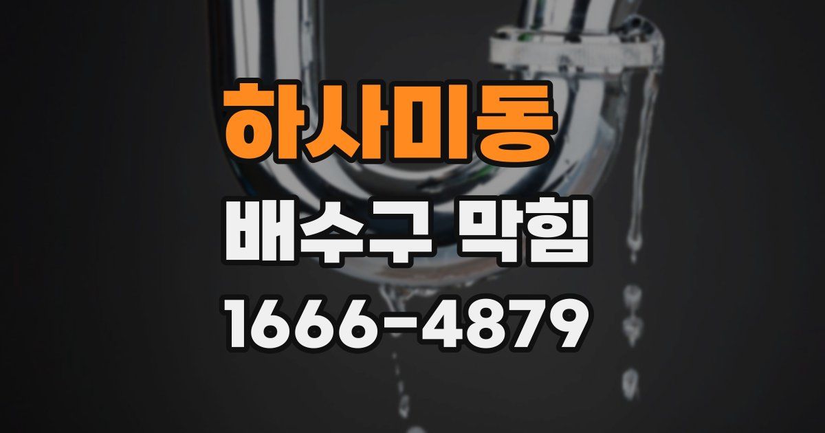 하사미동 배수구 막힘