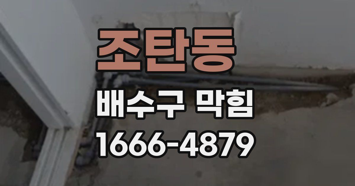 조탄동 배수구 막힘