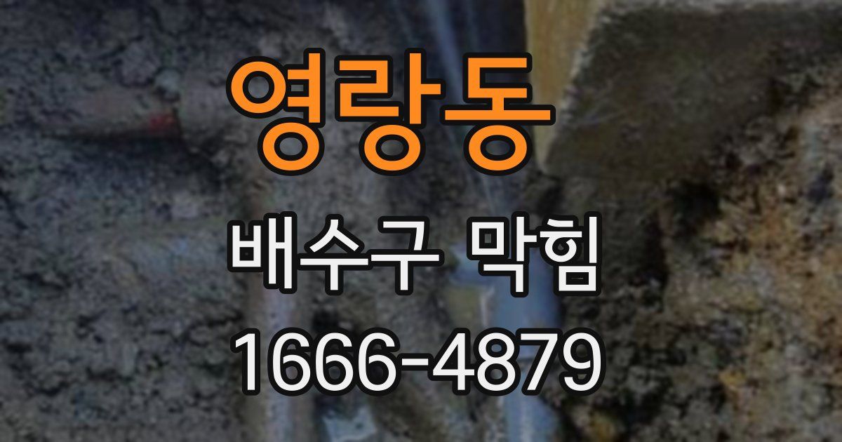 영랑동 배수구 막힘