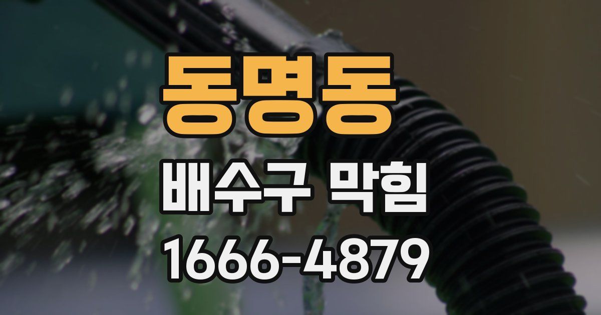 동명동 배수구 막힘
