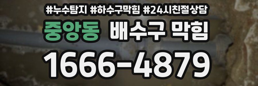 중앙동 배수구 막힘