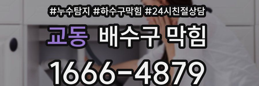 교동 배수구 막힘