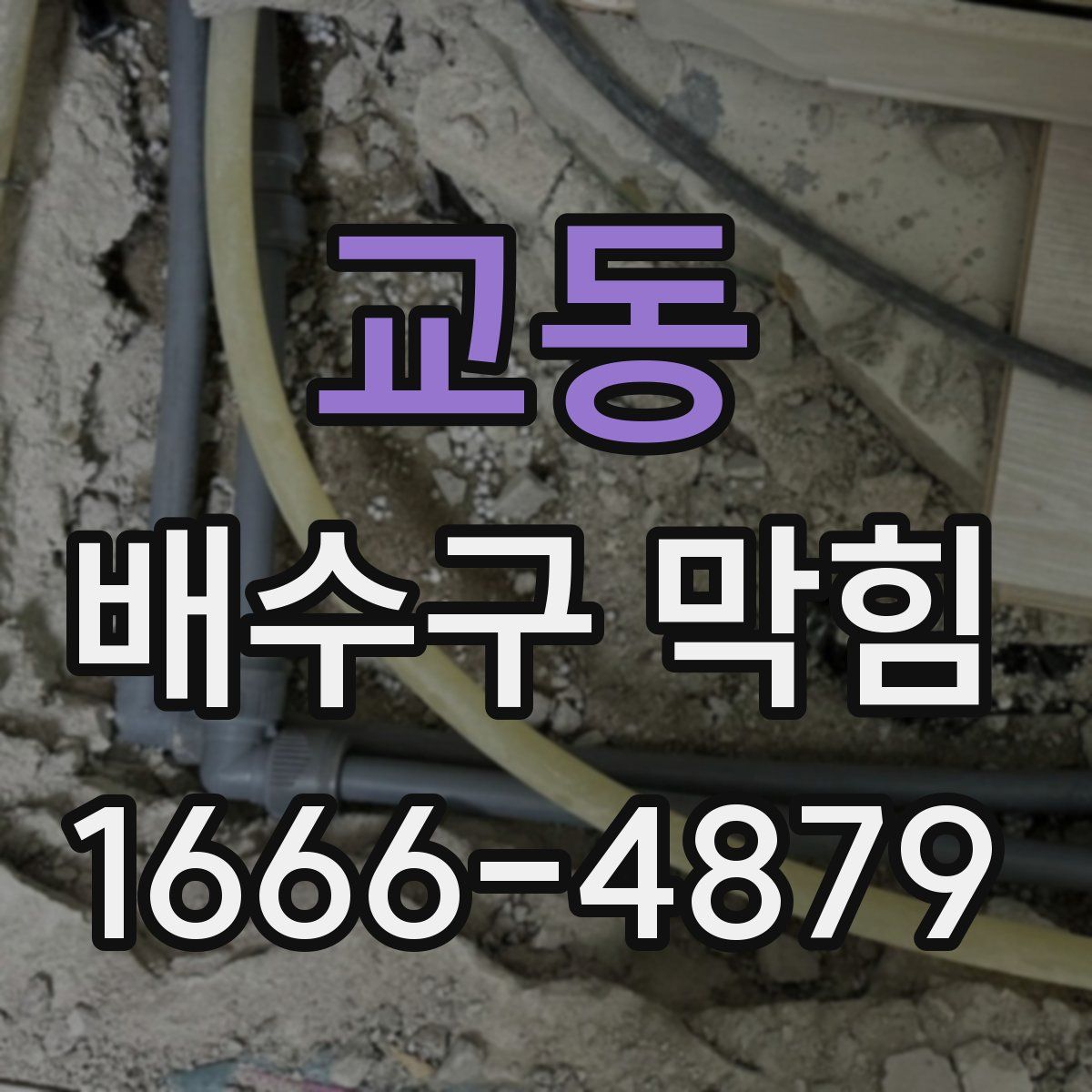 교동 배수구 막힘