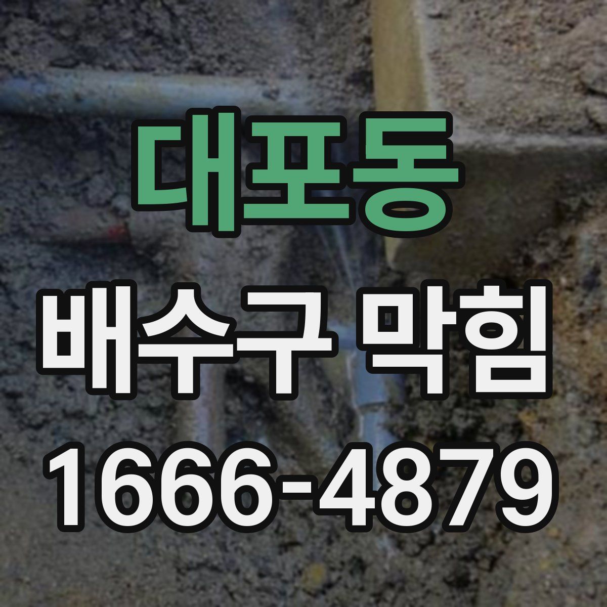 대포동 배수구 막힘