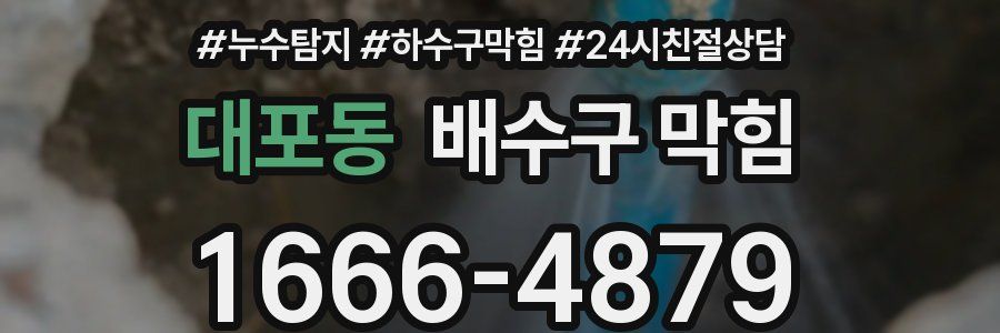대포동 배수구 막힘
