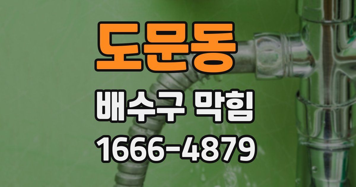 도문동 배수구 막힘