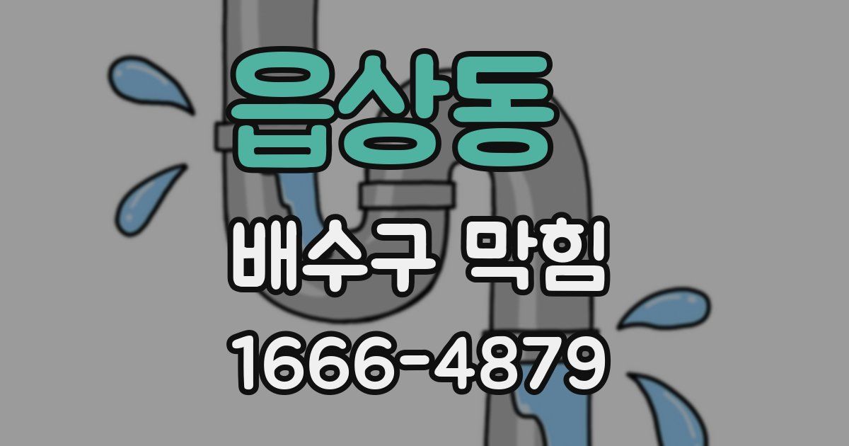 읍상동 배수구 막힘