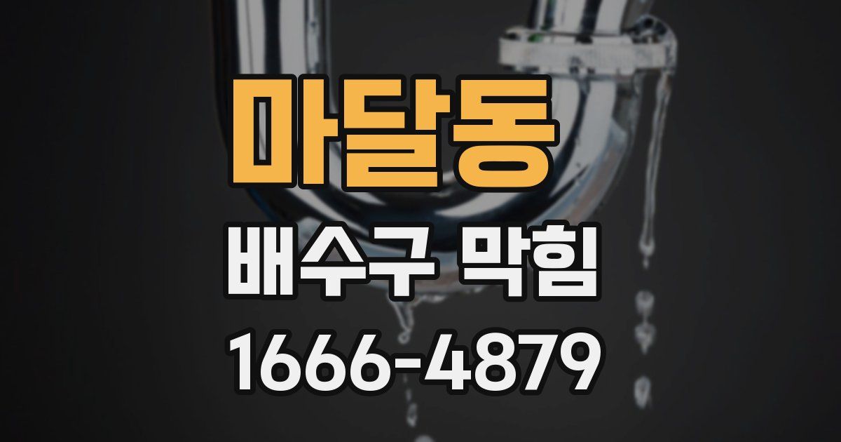 마달동 배수구 막힘