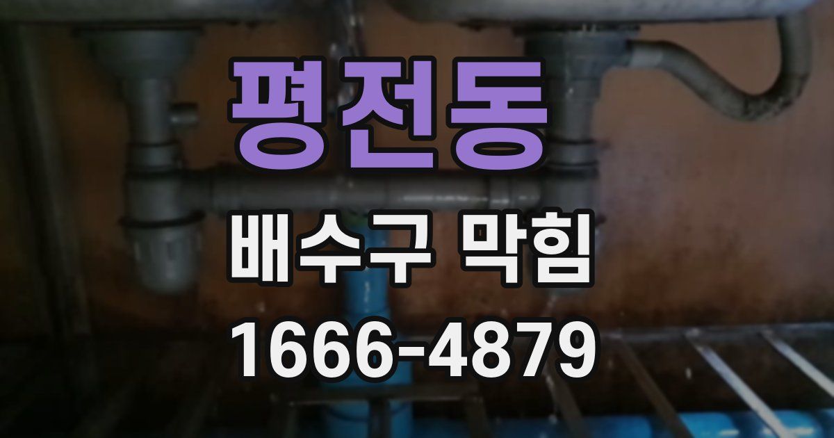 평전동 배수구 막힘