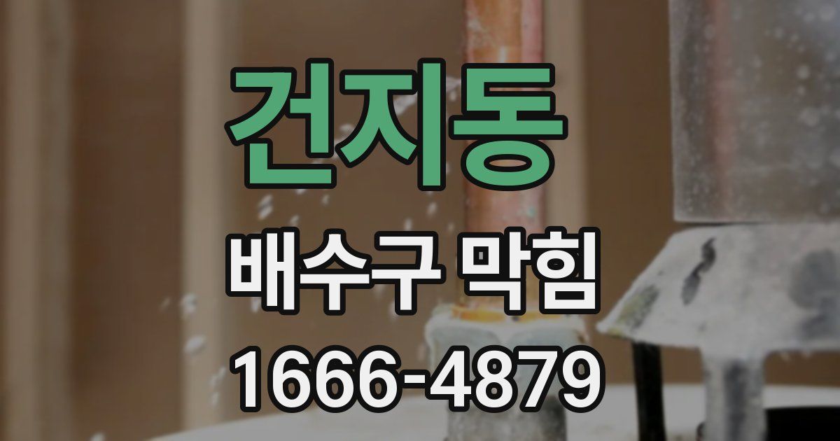 건지동 배수구 막힘