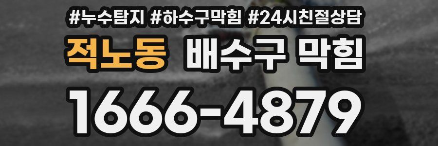 적노동 배수구 막힘
