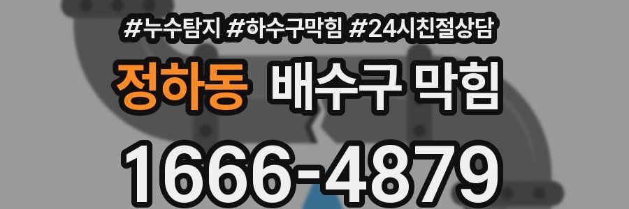 정하동 배수구 막힘