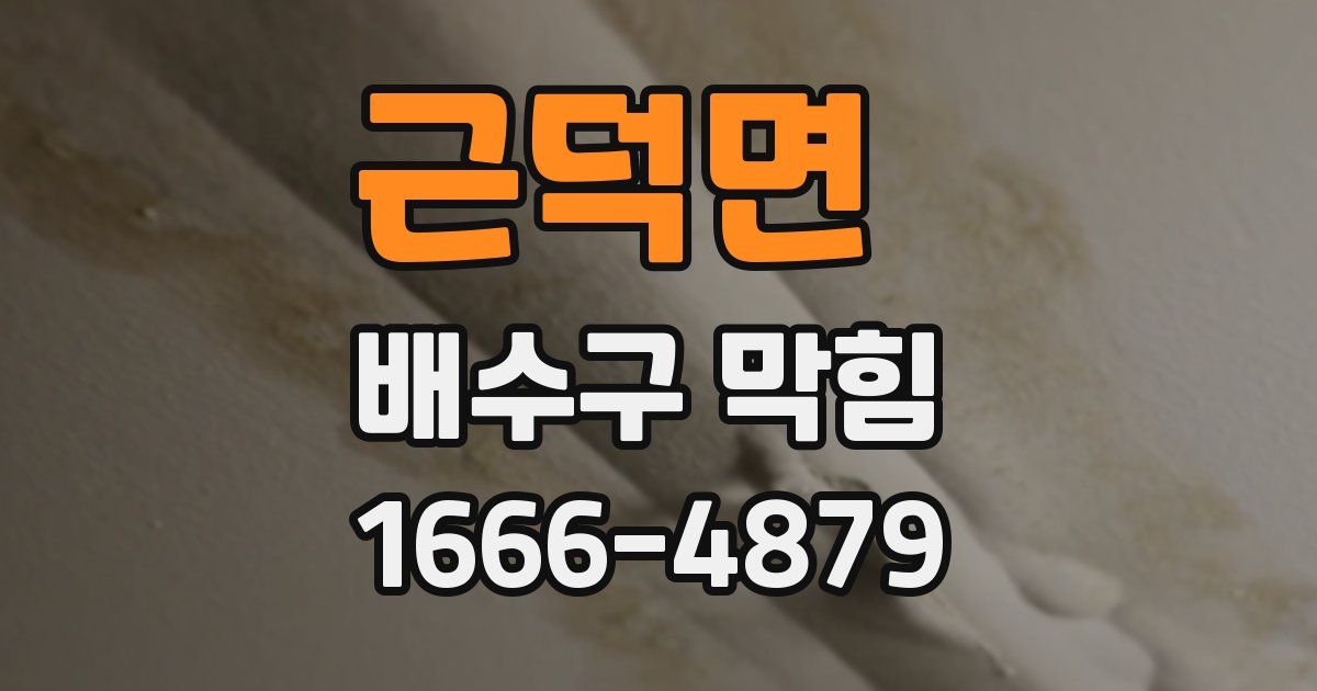 근덕면 배수구 막힘