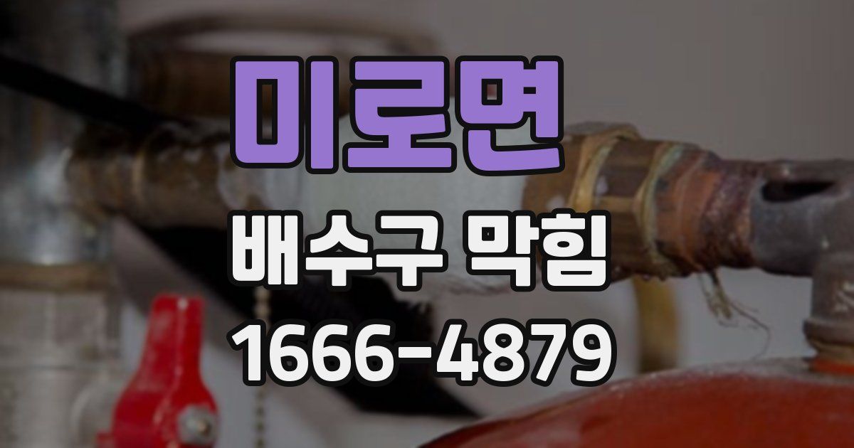 미로면 배수구 막힘