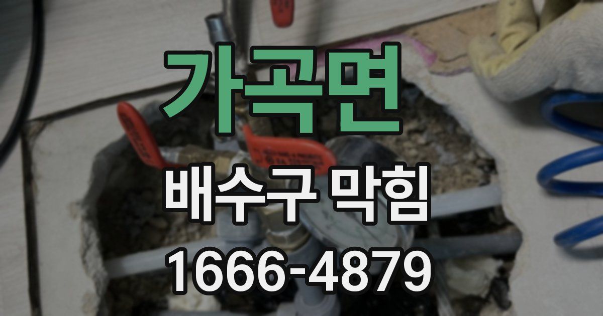 가곡면 배수구 막힘