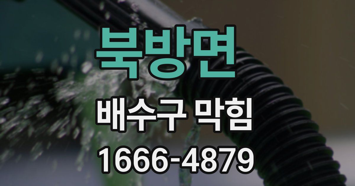 북방면 배수구 막힘