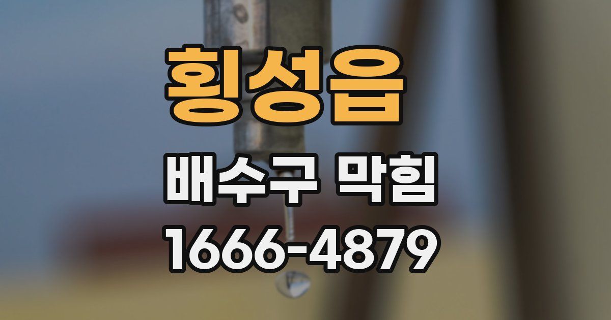 횡성읍 배수구 막힘