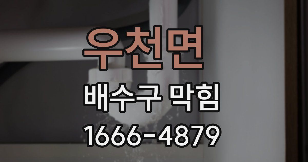 우천면 배수구 막힘