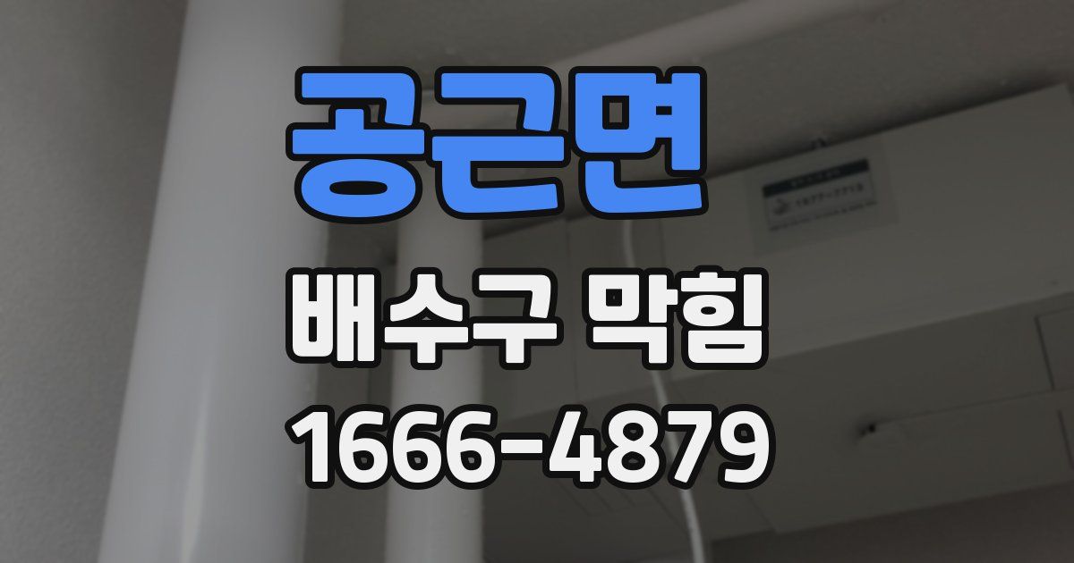 공근면 배수구 막힘