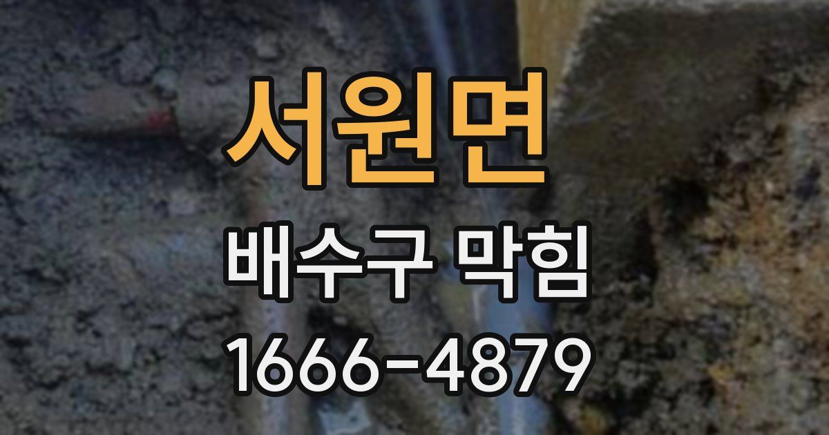 서원면 배수구 막힘