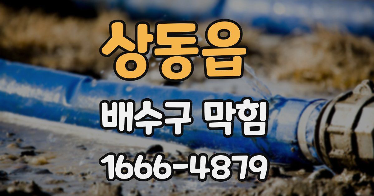상동읍 배수구 막힘