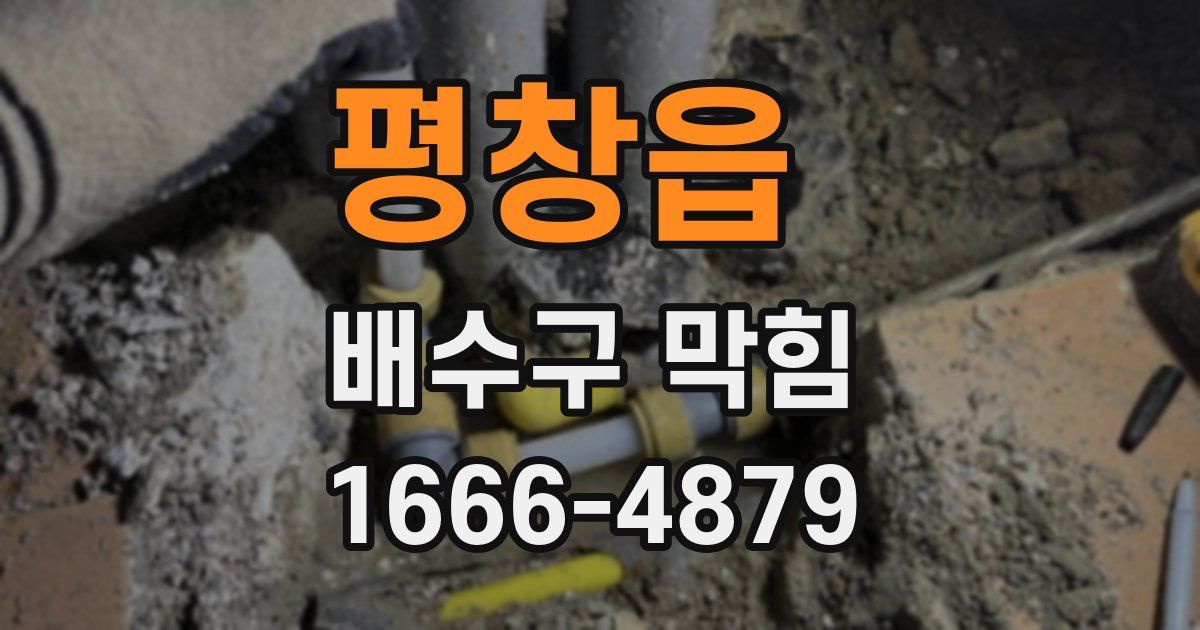 평창읍 배수구 막힘