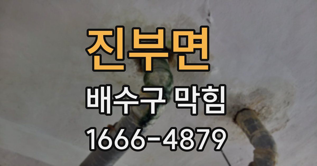 진부면 배수구 막힘
