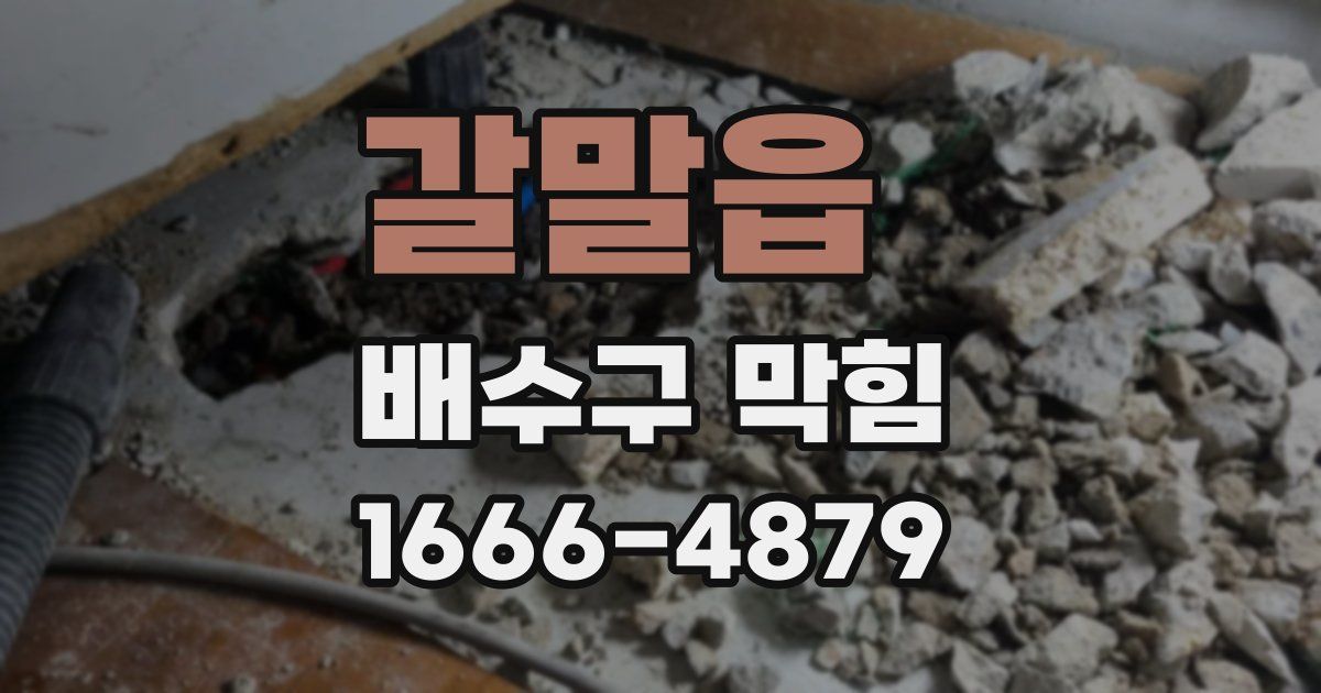 갈말읍 배수구 막힘