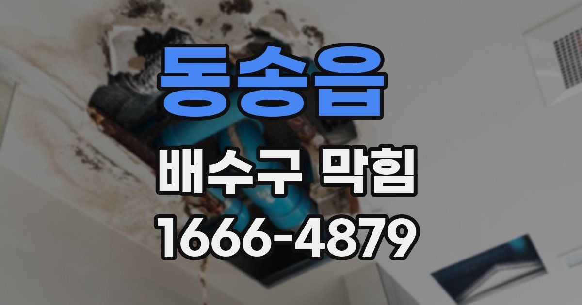 동송읍 배수구 막힘