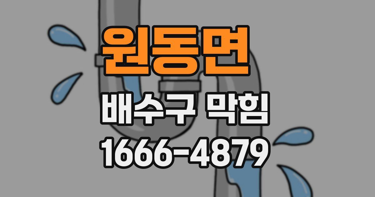 원동면 배수구 막힘