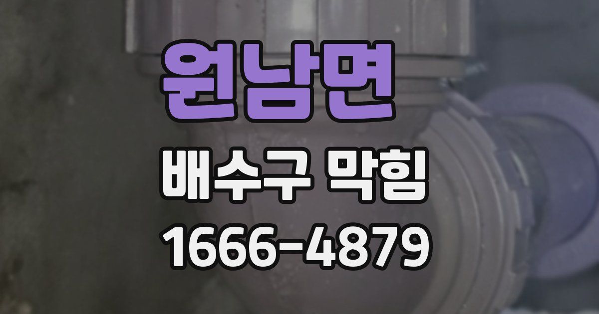 원남면 배수구 막힘