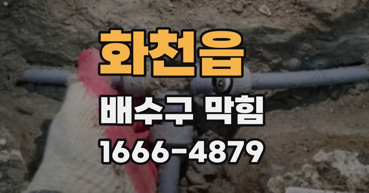 화천읍 배수구 막힘