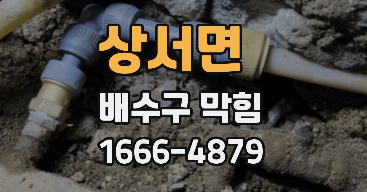 상서면 배수구 막힘