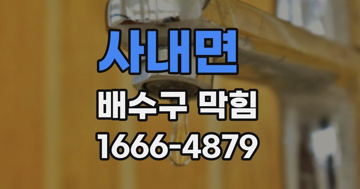 사내면 배수구 막힘