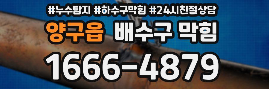 양구읍 배수구 막힘