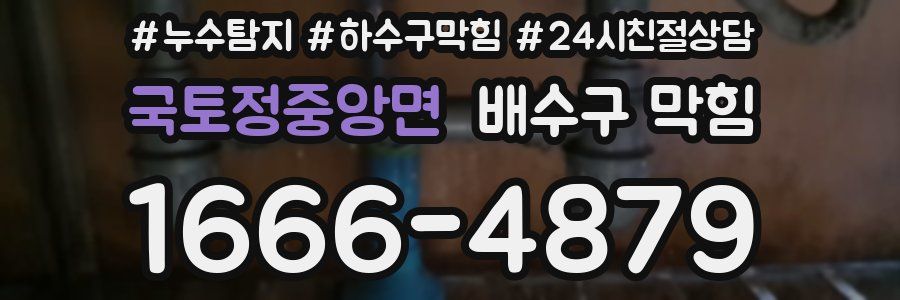 국토정중앙면 배수구 막힘