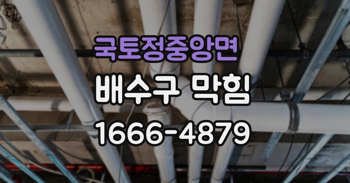 국토정중앙면 배수구 막힘
