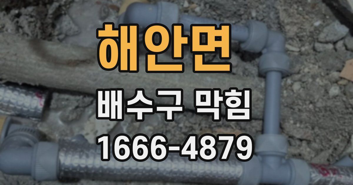 해안면 배수구 막힘