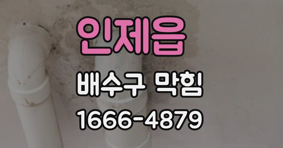 인제읍 배수구 막힘