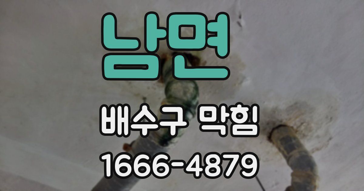남면 배수구 막힘