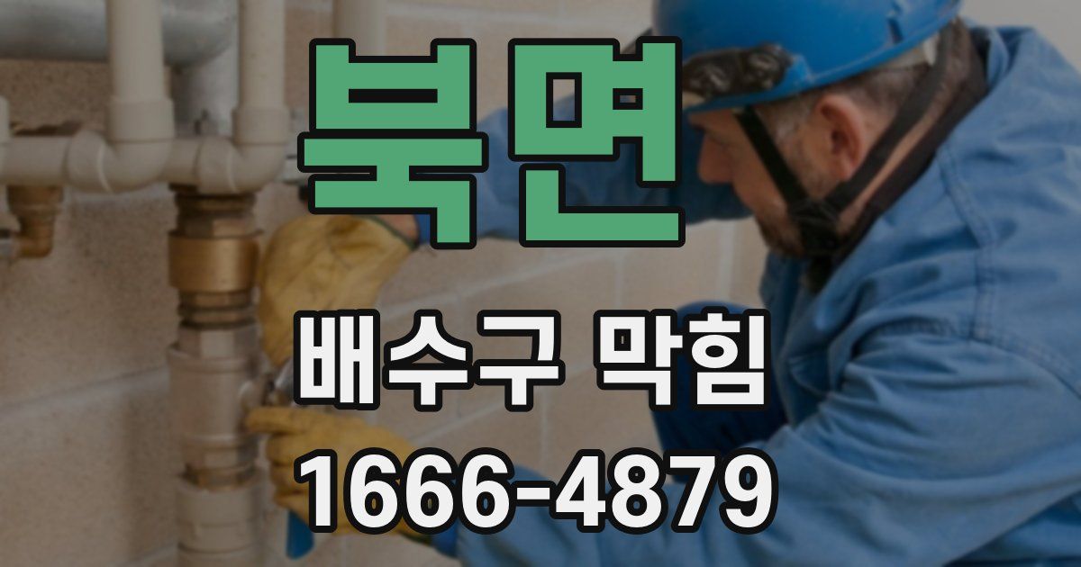 북면 배수구 막힘