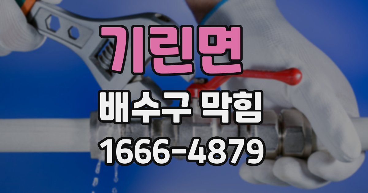 기린면 배수구 막힘