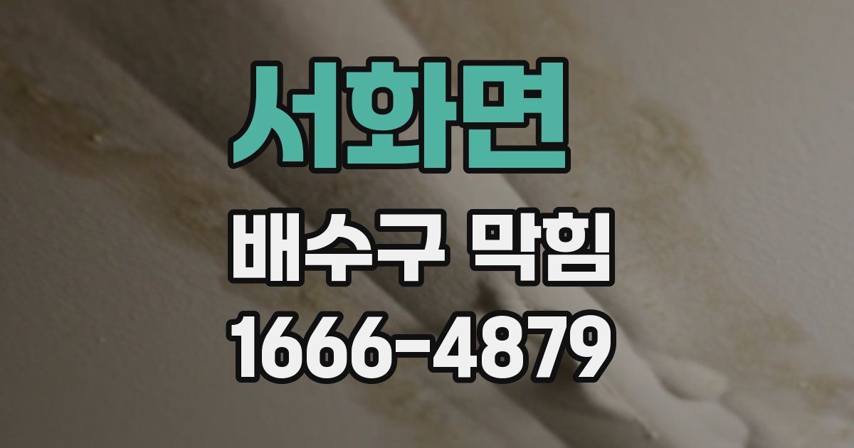 서화면 배수구 막힘